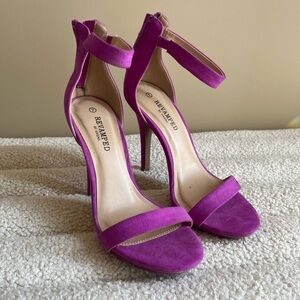 Fuchsia Suede Heels